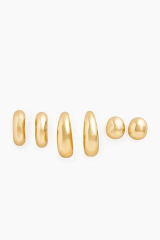 3 Pack Hoop Earrings