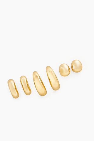 3 Pack Hoop Earrings