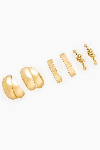3 Pack Hoop Earrings