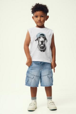 Denim Cargo Shorts