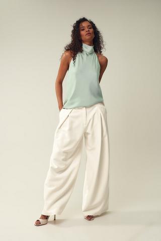 Tailored Wide Leg Pants