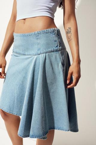 Denim Midi Skirt