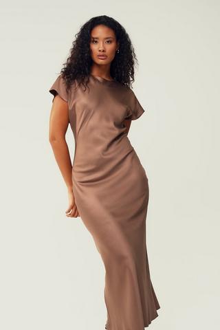 Satin Column Dress