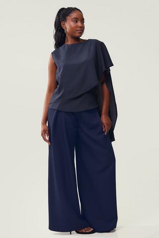 Tailored Wide Leg Pants