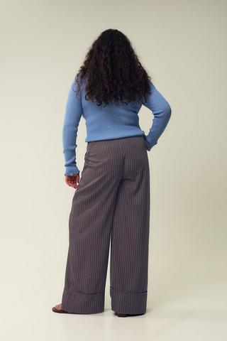 Wide Leg Turn Up Pants