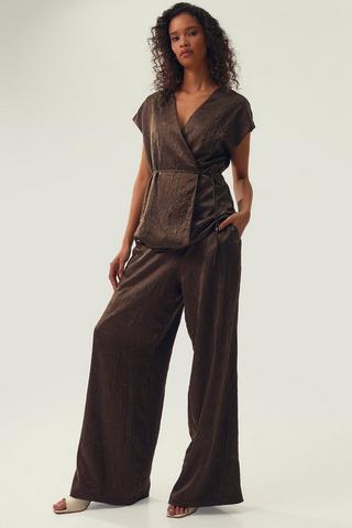 Satin Wide Leg Pants