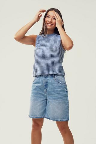 Denim Bermuda Shorts