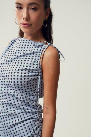 Polka Dot Column Dress