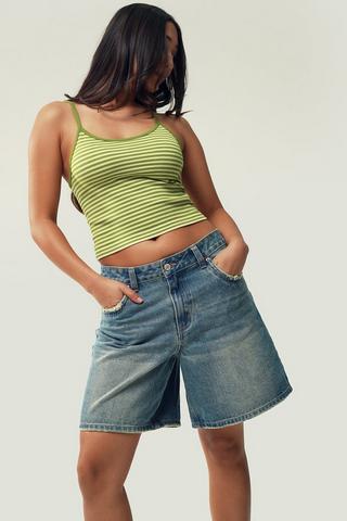 Relaxed Denim Bermuda Shorts
