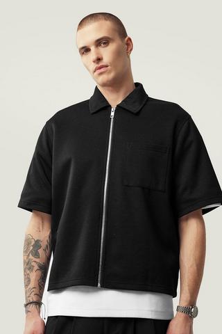 Knit Zip Through Shirt