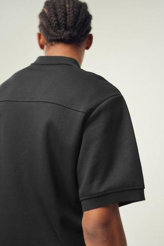 GOLFER BOXY INTERLOCK BLACK