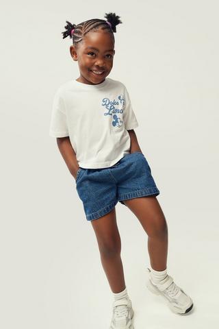 Pull On Denim Shorts