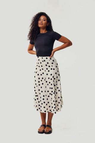Polka Dot A-Line Skirt