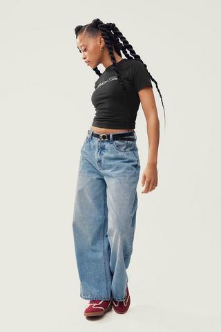 Belted Wide Leg Denim