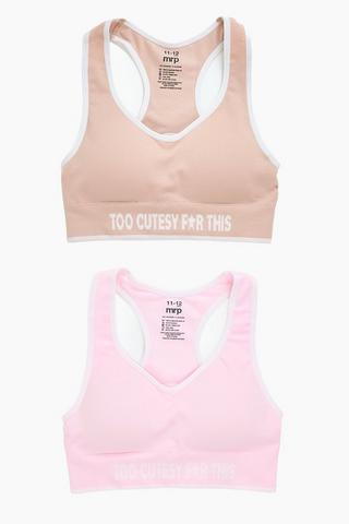 2 Pack Crop Bras