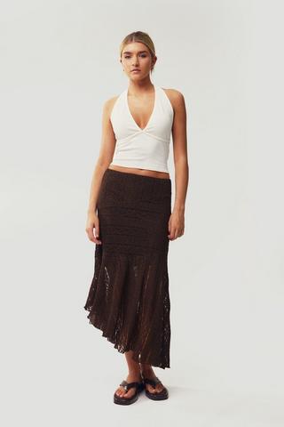 Lace Asymmetrical Skirt