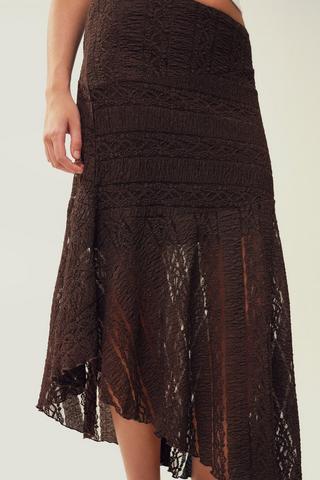 Lace Asymmetrical Skirt