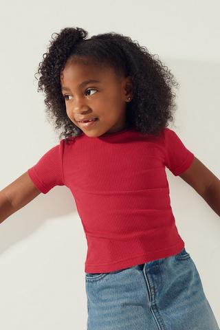 Ribbed Fitted T-Shirt
