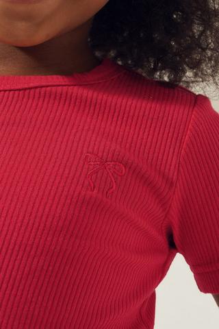 Ribbed Fitted T-Shirt
