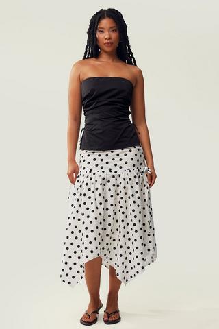 Polka Dot Midi Skirt