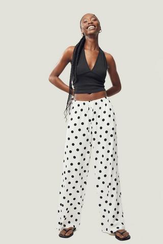Polka Dot Wide Leg Pants
