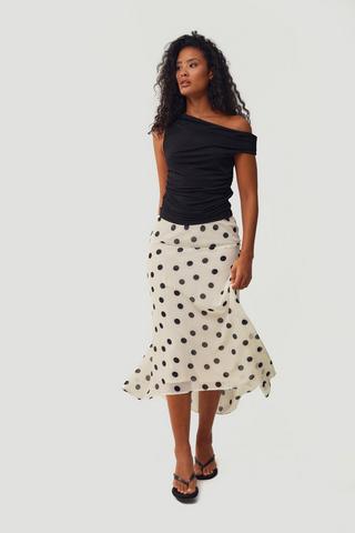 Polka Dot A-Line Skirt