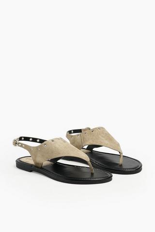 Suede Thong Sandal