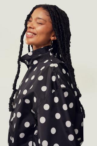 Polka Dot Oversized Windbreaker