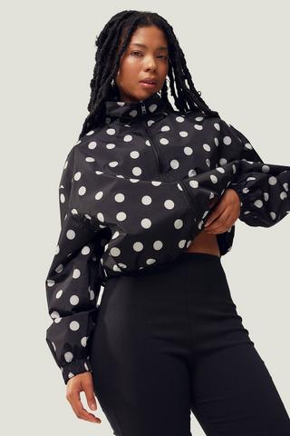 Polka Dot Oversized Windbreaker