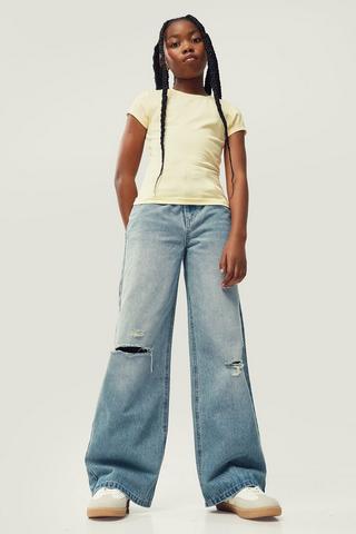 Rigid Wide Leg Denim