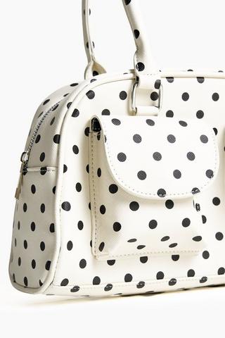 Polka Dot Bowler Bag