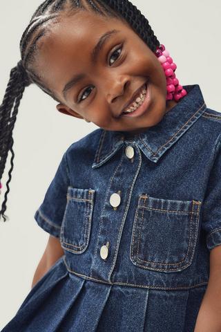 Denim Fit And Flare Dress
