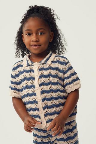 Crochet Stripe Shirt
