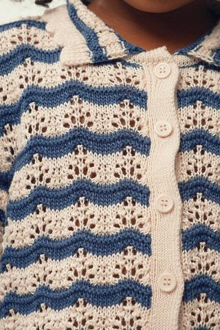 Crochet Stripe Shirt
