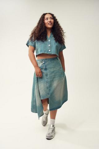 Denim Midi Skirt