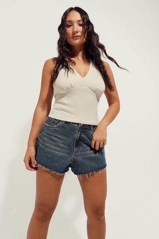 Denim Cheeky Shorts