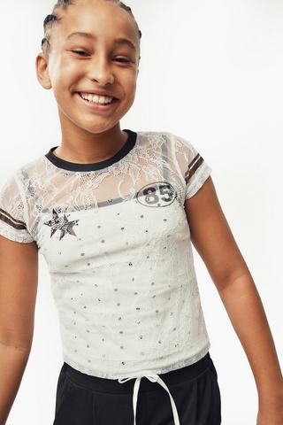 Lace Fitted T-Shirt