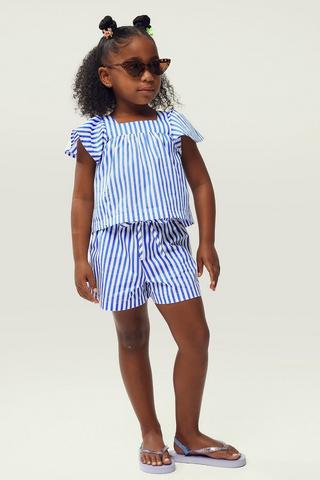 Stripe Top And Shorts Set