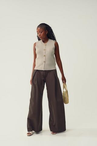 Tailored Wide Leg Pants