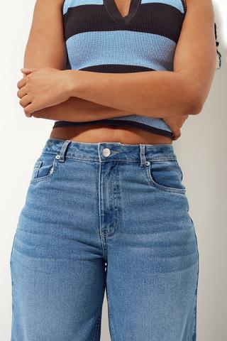 Stretch Wide Leg Denim