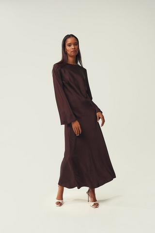 Satin Column Dress