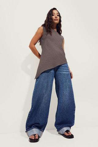 Barrel Turn Up Denim