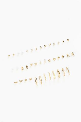 20 Pack Stud And Hoop Earrings