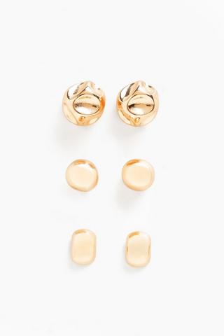 3 Pack Stud Earrings