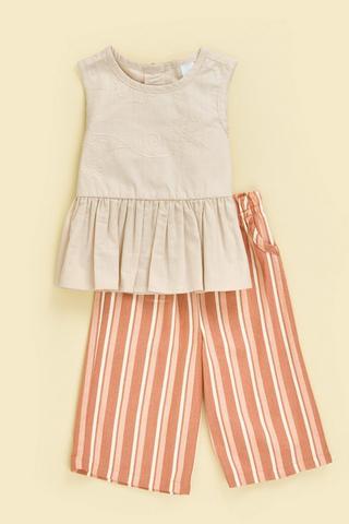 Peplum Top And Pants Set