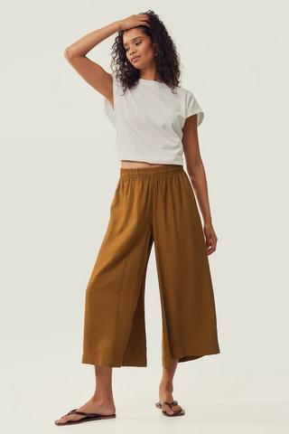 Cropped Wide Leg Pants