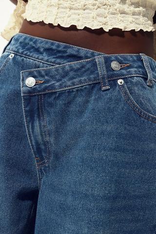 Straight Crossover Waistband Denim