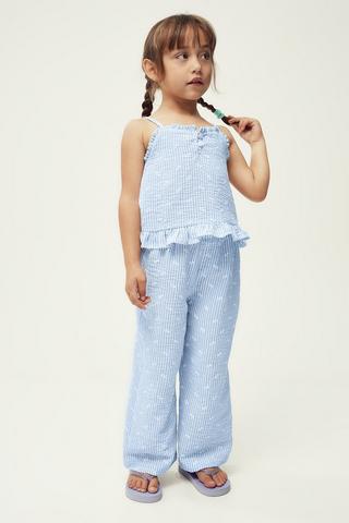 Stripe Top And Pants Set