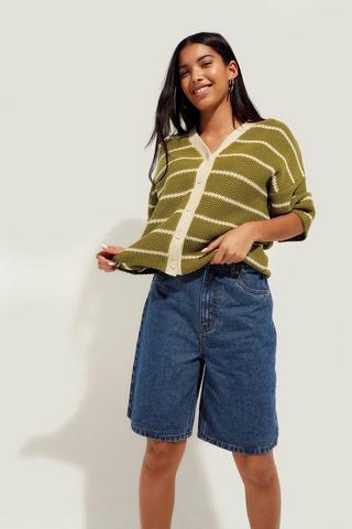 Denim Bermuda Shorts