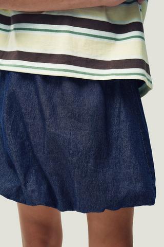 Bubble Hem Mini Skirt